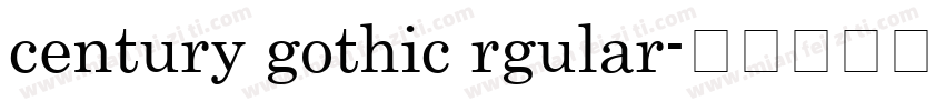 century gothic rgular字体转换